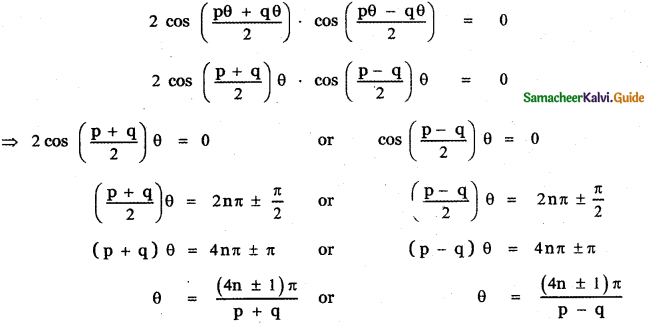 Samacheer Kalvi 11th Maths Guide Chapter 3 Trigonometry Ex 3.12 ...